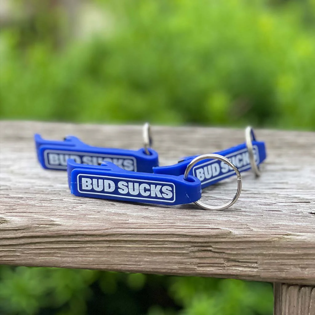 Bottle Opener Keychain - Bud Sucks - Image 2