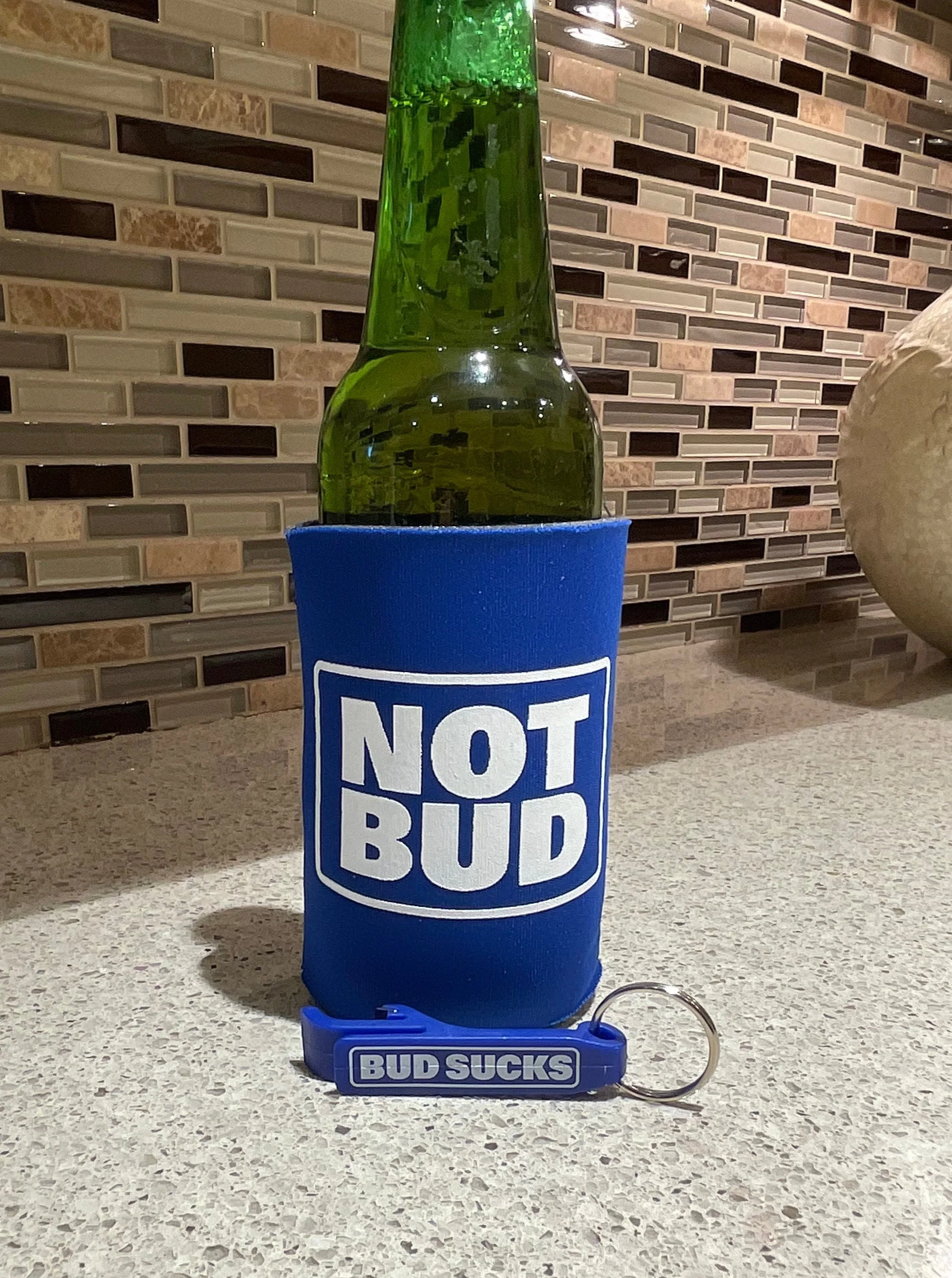 Bottle Opener Keychain - Bud Sucks - Image 3