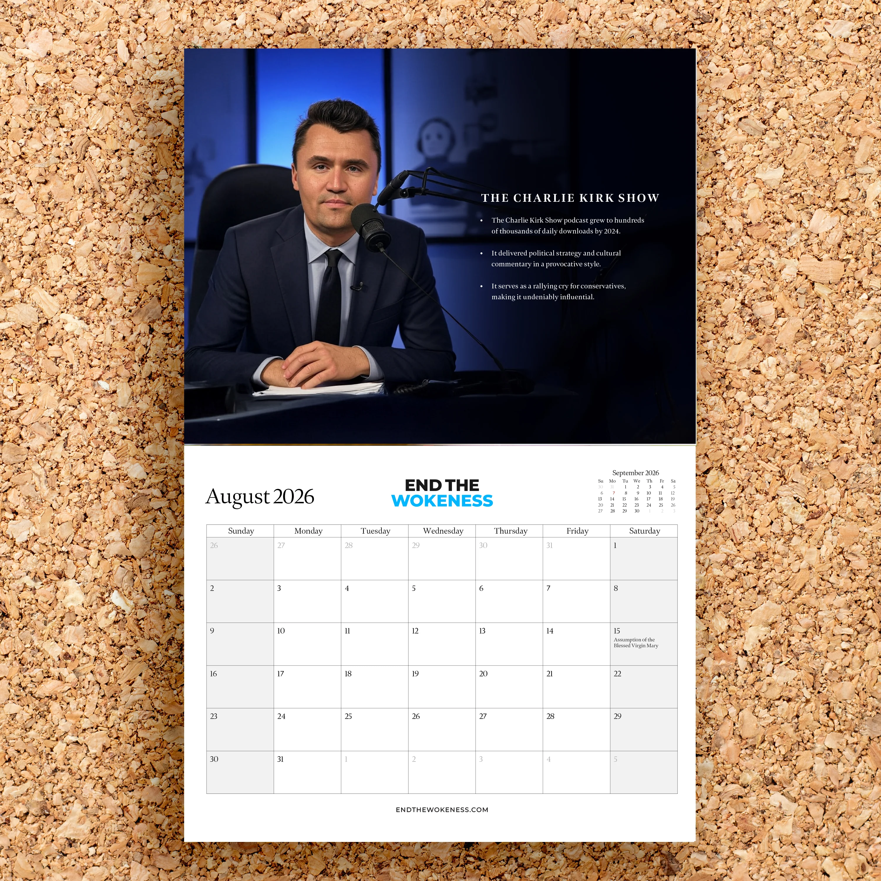 Charlie Kirk 2026 Biography Calendar (Not Endorsed by Charlie Kirk) - Image 3