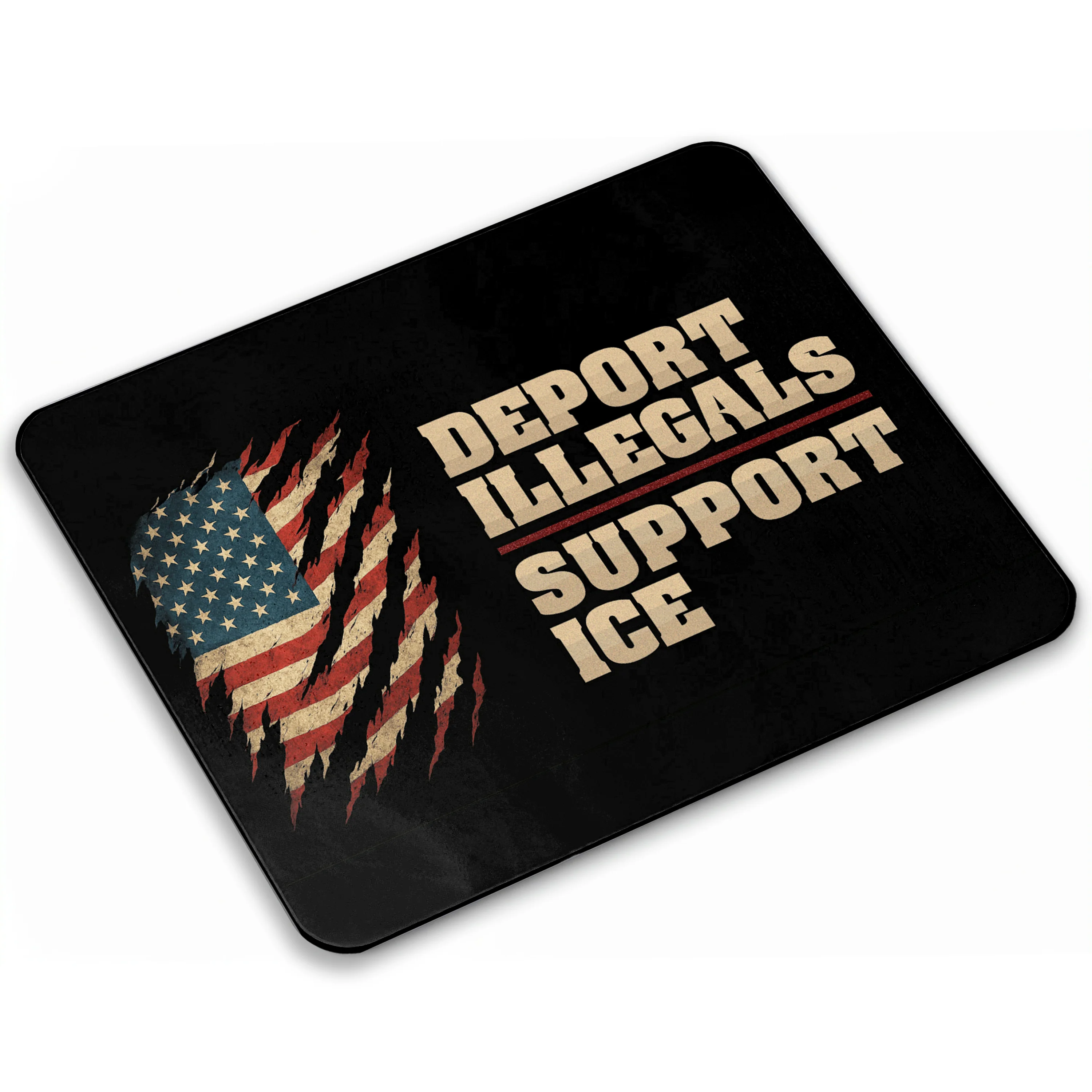 "Deport Illegals, Support Ice" Mouse Pad - Image 2