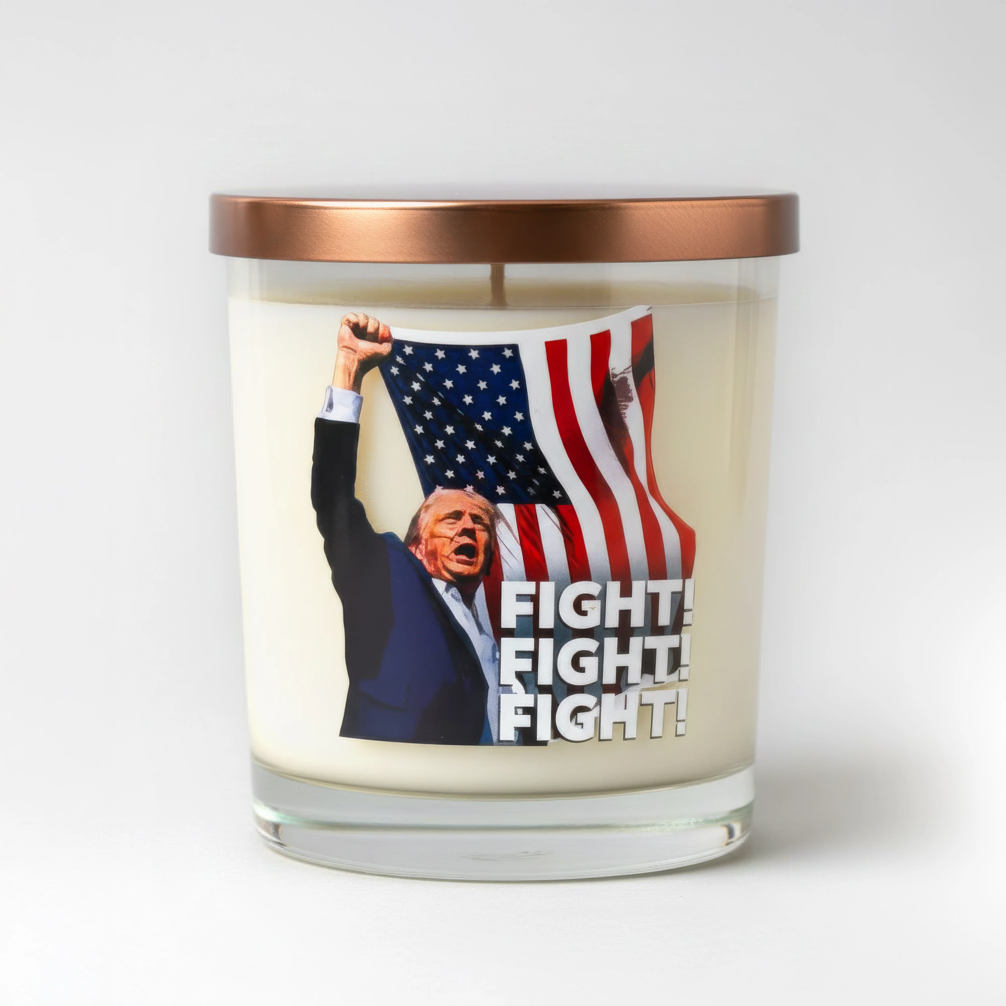 FIGHT! FIGHT! FIGHT! Patriotic Trump Candle - Image 2