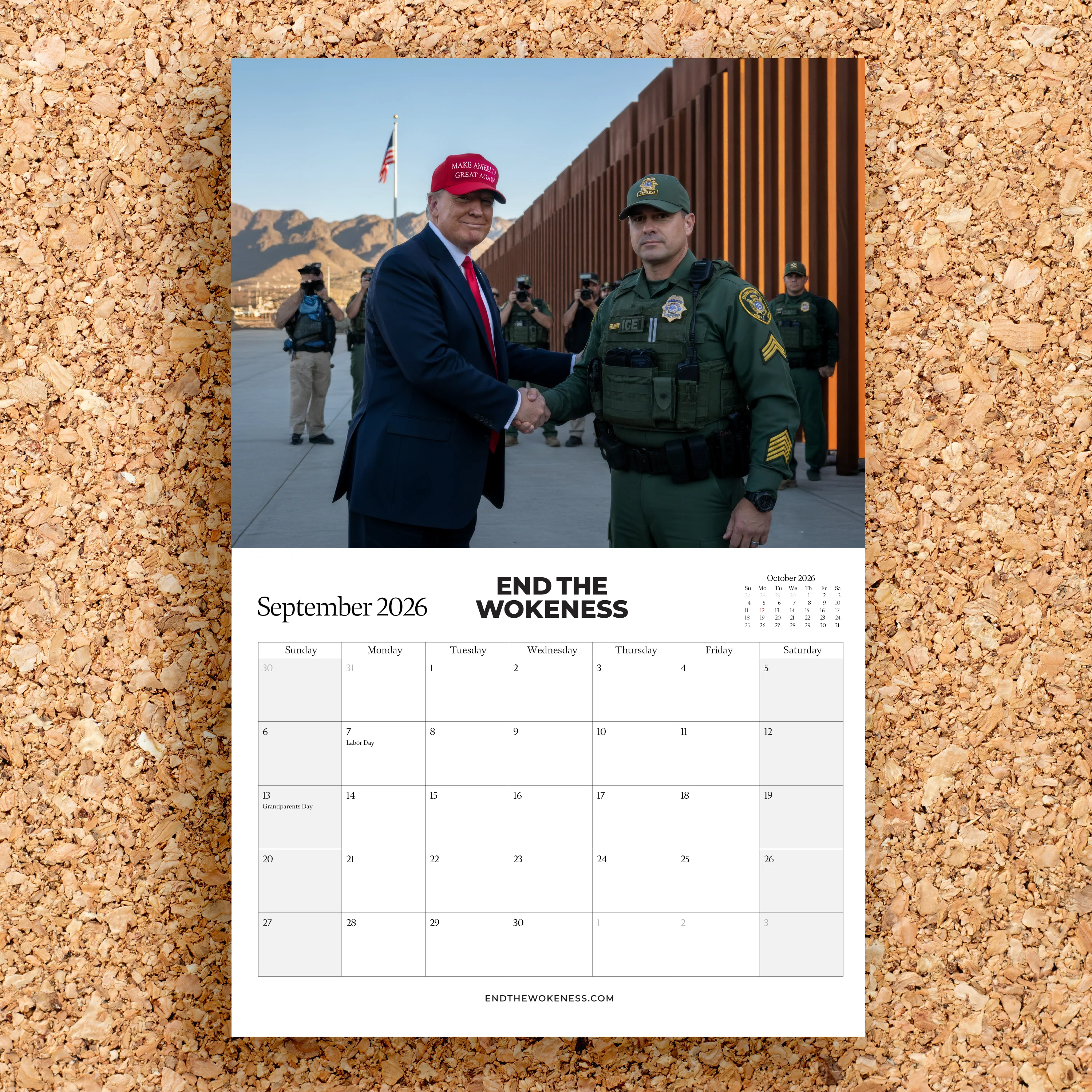 Trump Border Control 2026 Calendar - Image 4