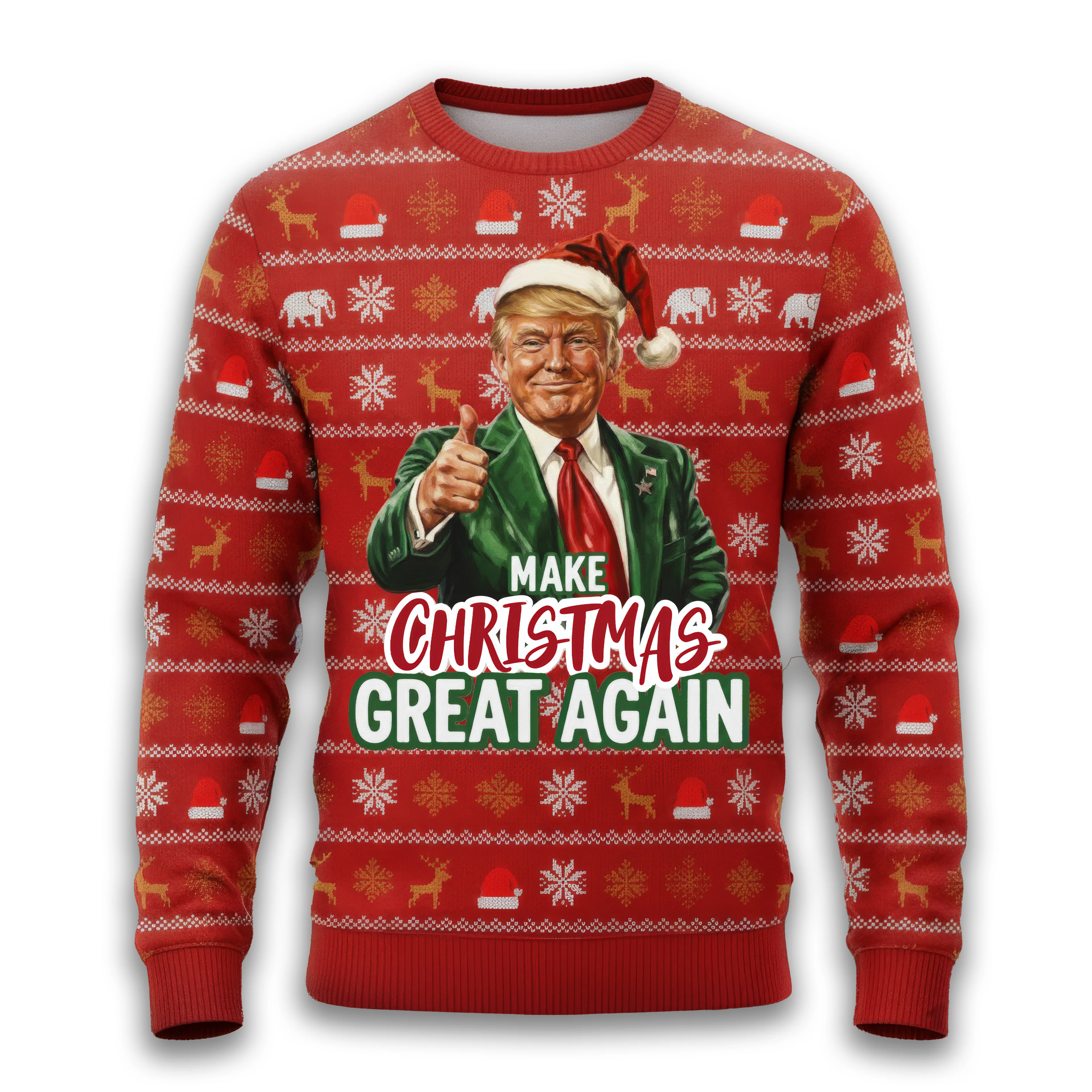 Make Christmas Great Again Sweaters - Trump Christmas Sweater - Image 2