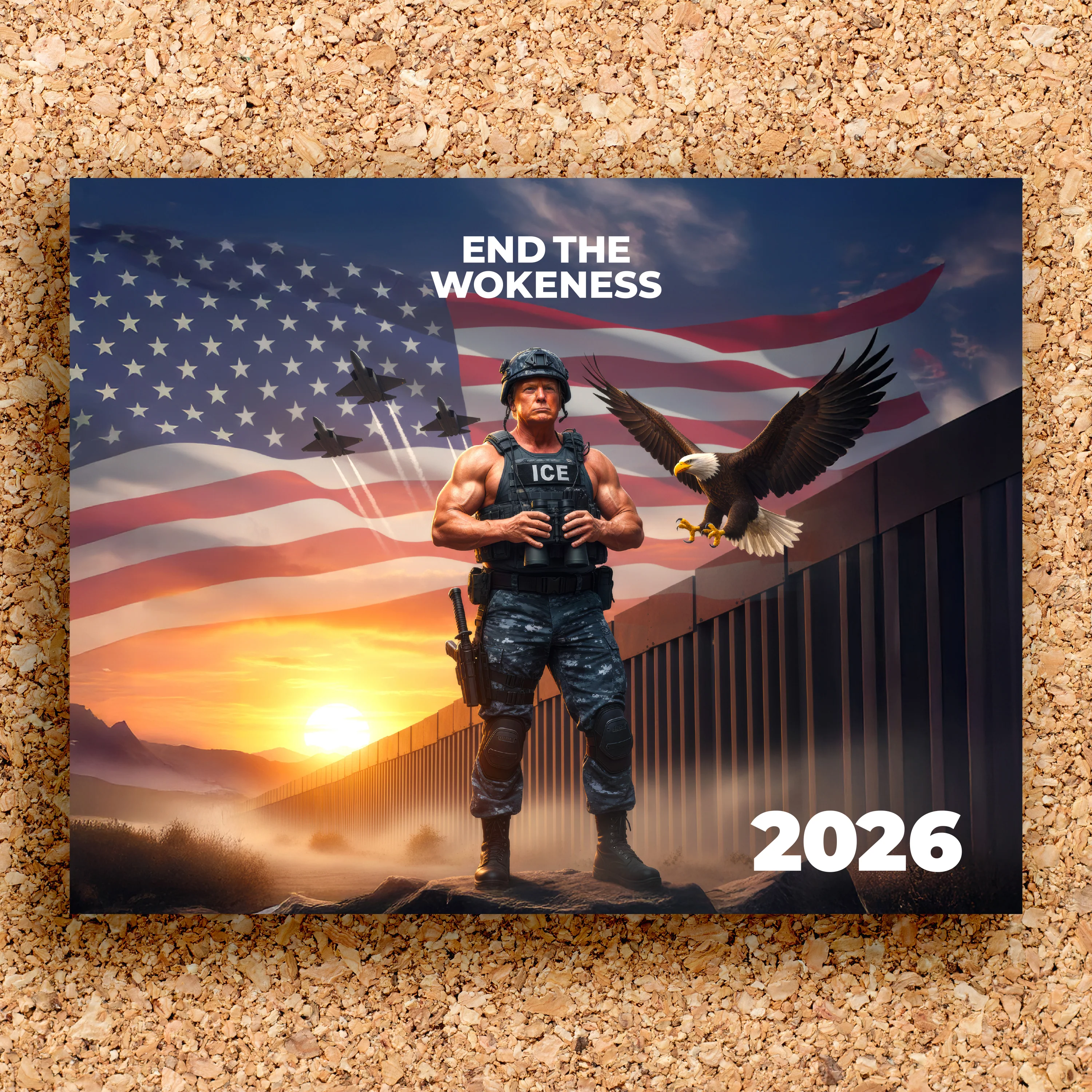 Trump 2026 Calendar Border Control Edition - Yearly Calendar