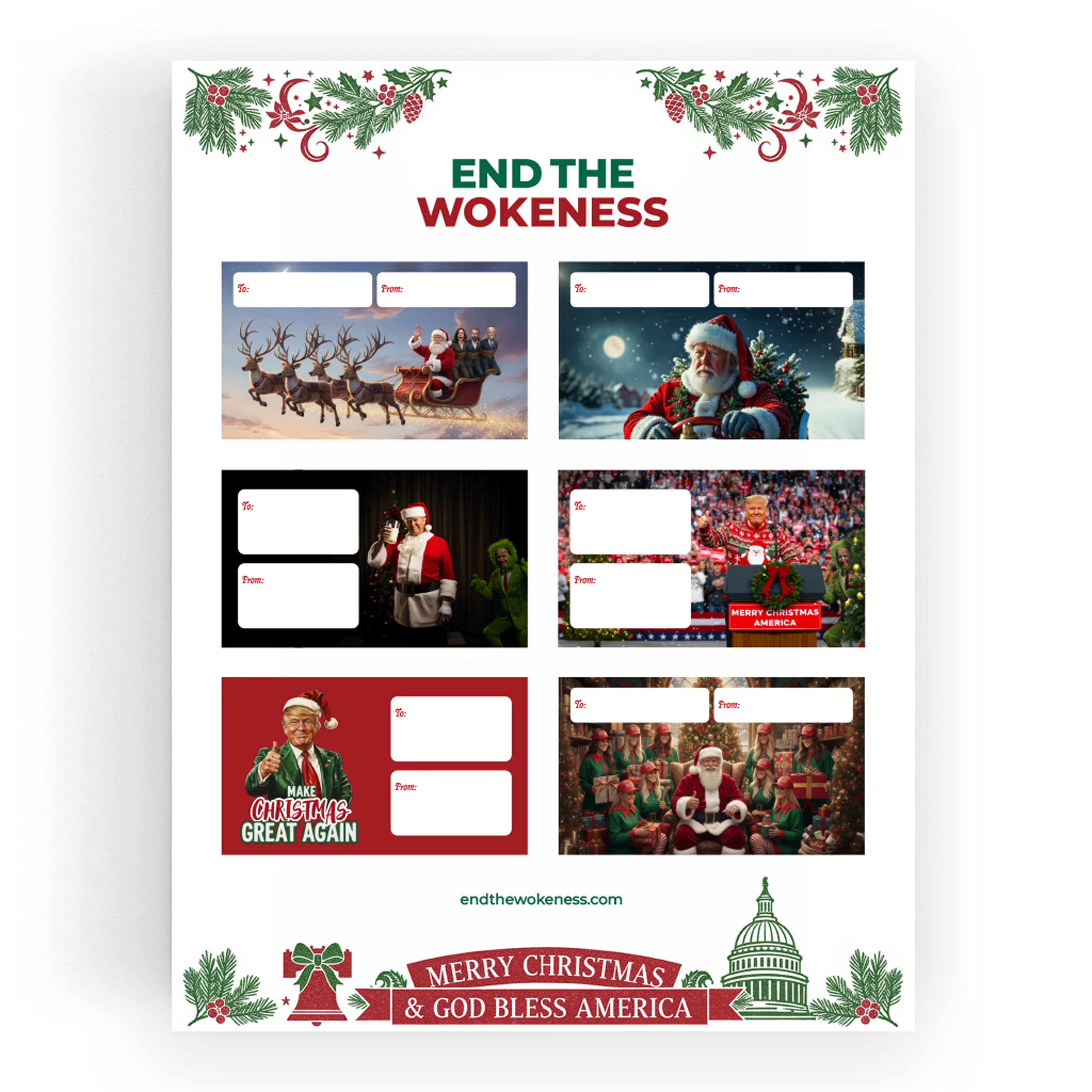 Trump Christmas Labels - Image 2
